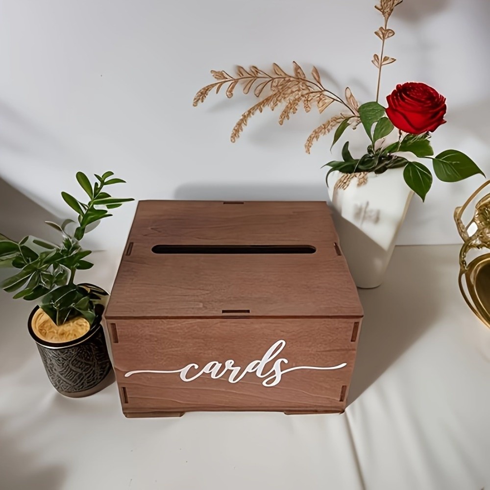 Wedding Card Box - Yeni Ahşap Düğün Kart Kutusu Dekoratif
