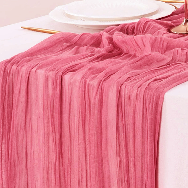 Kırmızı Masa Koşucu Gazlı Bez  - Wedding Ceremony Supply incelemesi ve fiyatı