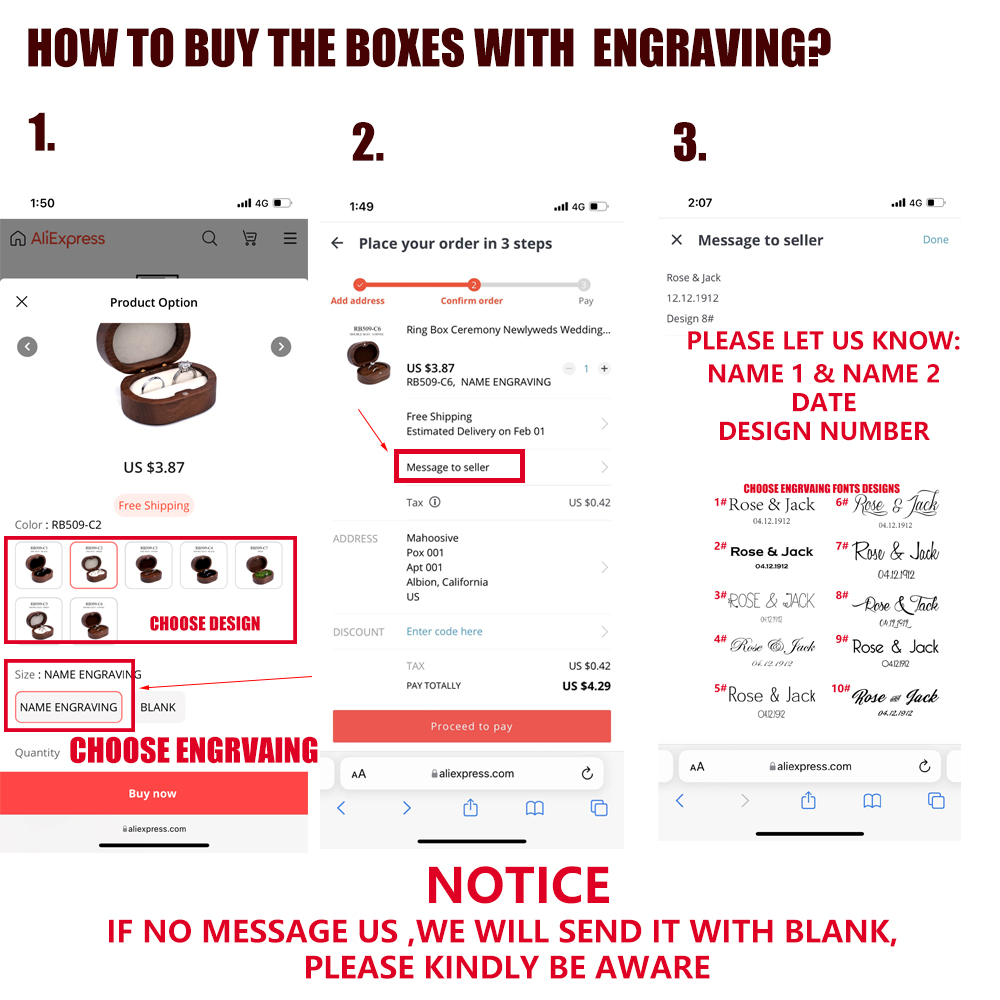 Kişiselleştirilmiş ahşap düğün - Wedding Ceremony Supply incelemesi ve fiyatı