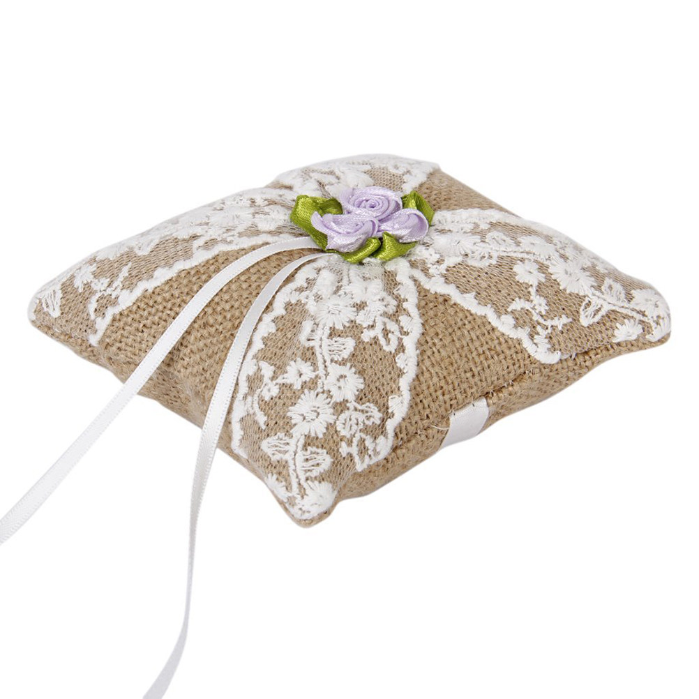 10x10cm Rustik Kahverengi Çuva - Ring Bearer Pillow incelemesi ve fiyatı