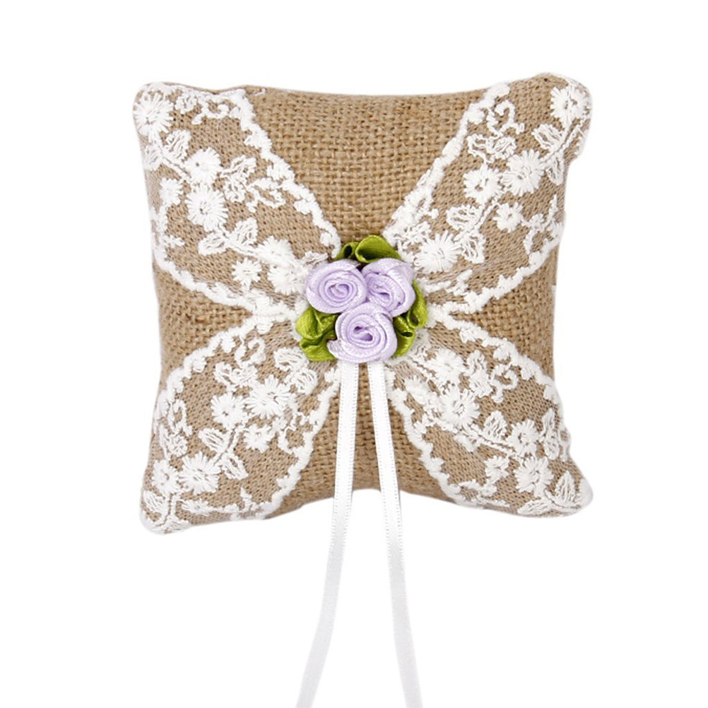 10x10cm Rustik Kahverengi Çuva - Ring Bearer Pillow incelemesi ve fiyatı