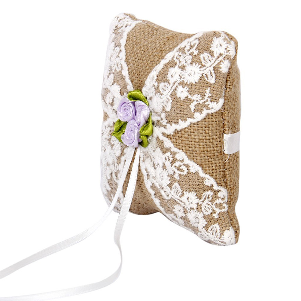 10x10cm Rustik Kahverengi Çuva - Ring Bearer Pillow incelemesi ve fiyatı