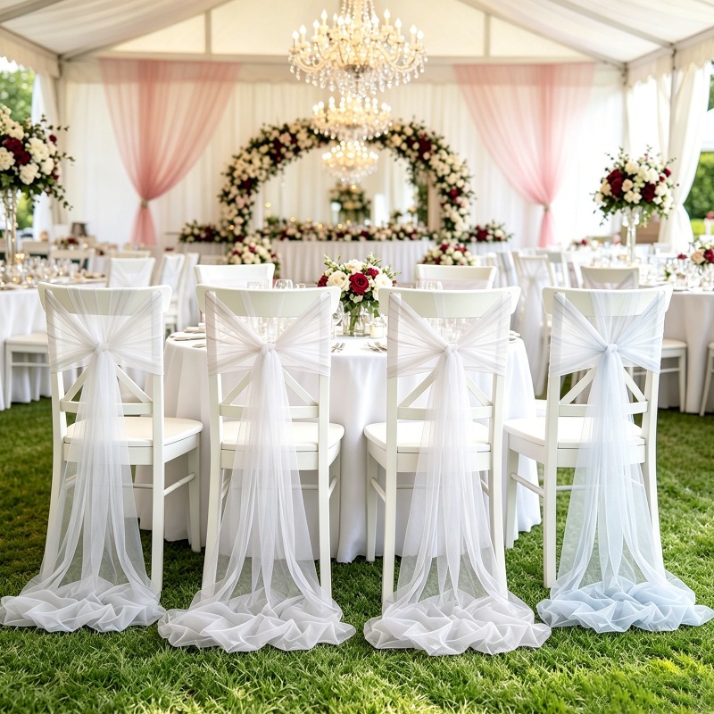 Romantik İsviçre Tül Kumaş Rul - Wedding Ceremony Supply incelemesi ve fiyatı