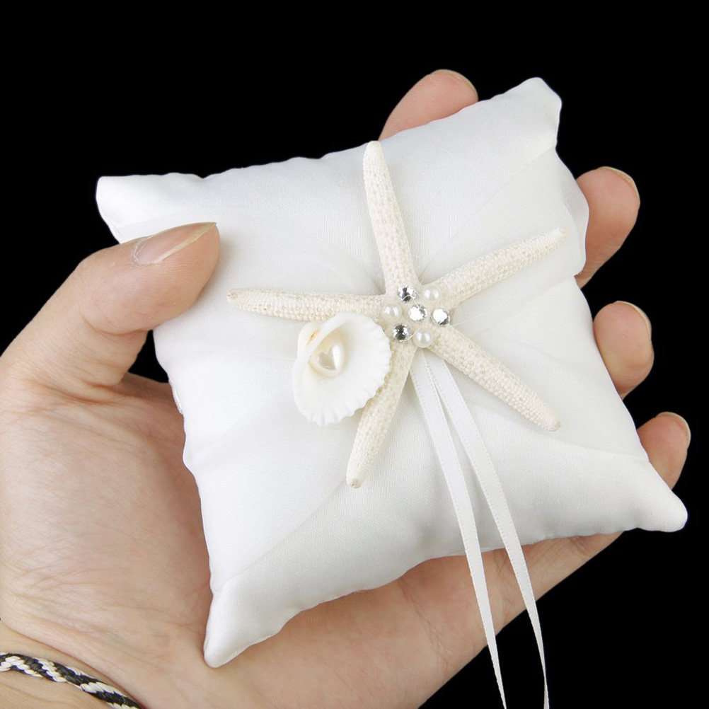 Plaj Düğün Yüzük Yastığı Beyaz - Ring Bearer Pillow incelemesi ve fiyatı